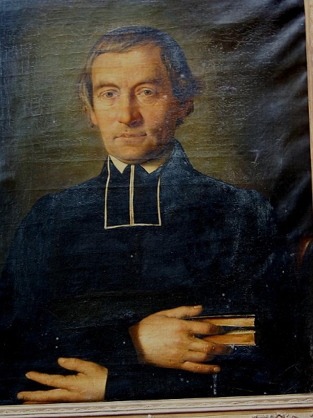 PhilippePirson.jpg - Jean-"Philippe" Pirson, frère de Elisabeth Pirson et curé de Pailhe. Tableau vers 1840.