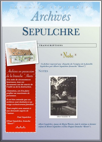 Origine famille par Albert